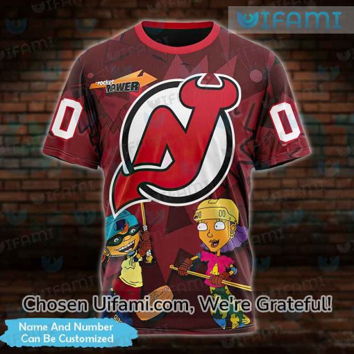 Funny NJ Devils Shirts 3D Custom Otto Reggie Rocket Gift