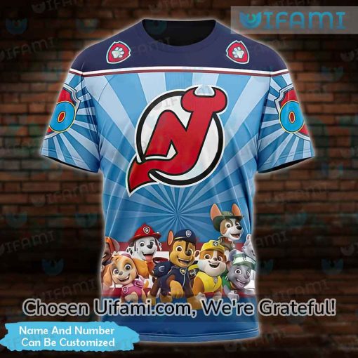 Funny New Jersey Devils Shirts 3D Customized Paw Patrol Gift