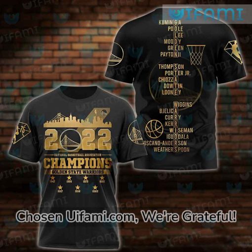 Golden State Warriors Championship T-Shirt 3D NBA Golden State Warriors Gift