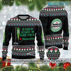 Heineken Ugly Sweater Radiant My Blood Type Heineken Gifts For Men