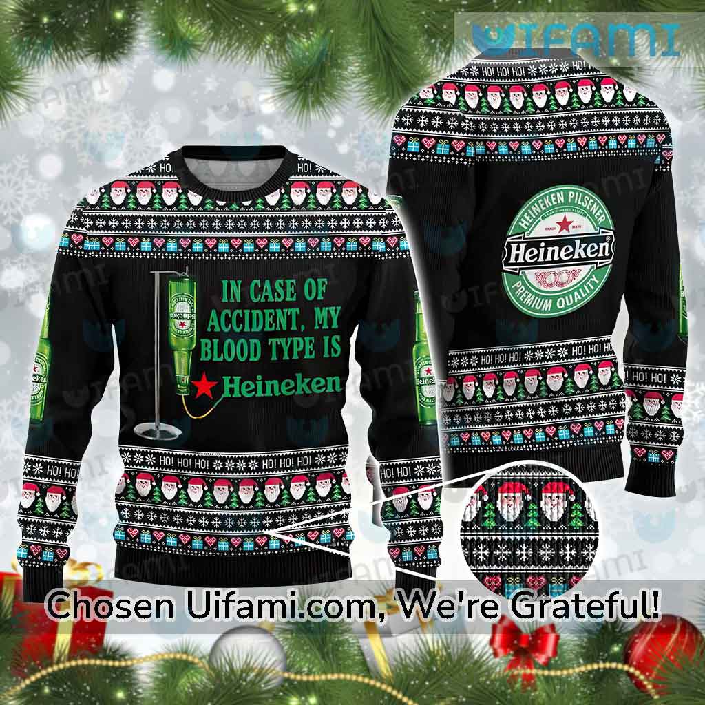Heineken Ugly Sweater Radiant My Blood Type Heineken Gifts For Men