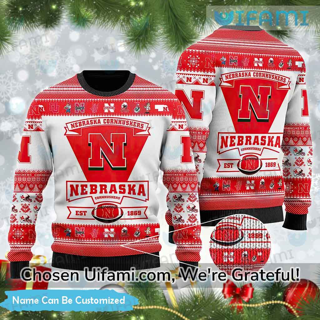 Huskers Ugly Christmas Sweater Custom Astonishing Nebraska Cornhuskers Gift