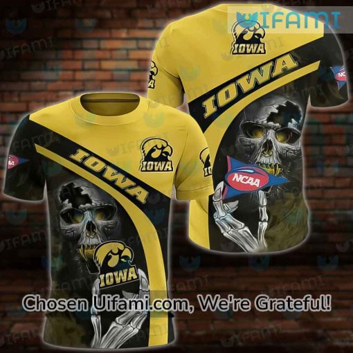 Iowa Hawkeyes Football Shirt 3D Cool Skeleton Iowa Hawkeyes Gift