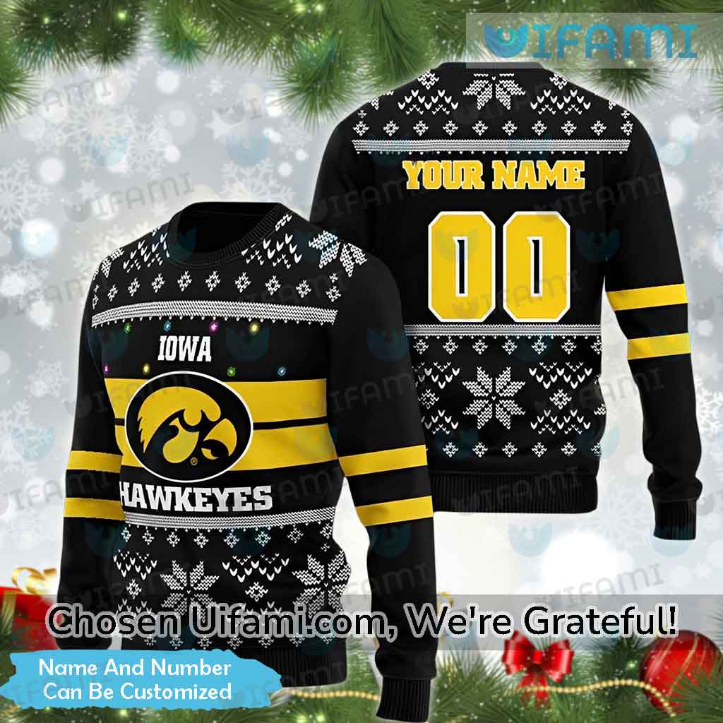 Iowa Hawkeyes Ugly Sweater Personalized Alluring Hawkeye Gift