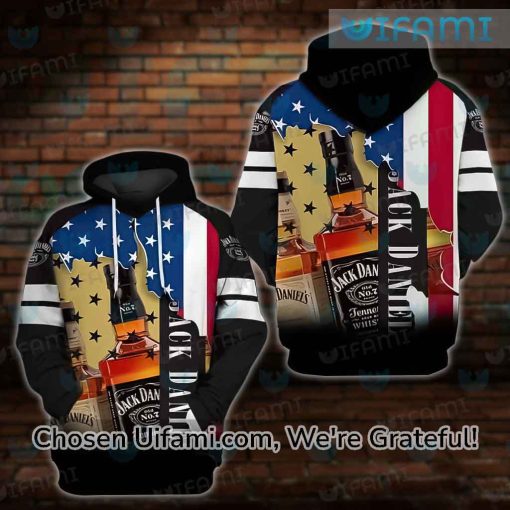 Jack Daniels Hoodie Mens 3D Selected USA Flag Gift