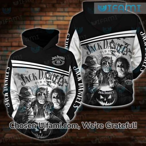 Jack Daniels Whiskey Hoodie 3D Jason Voorhees Freddy Krueger Michael Myers Gift