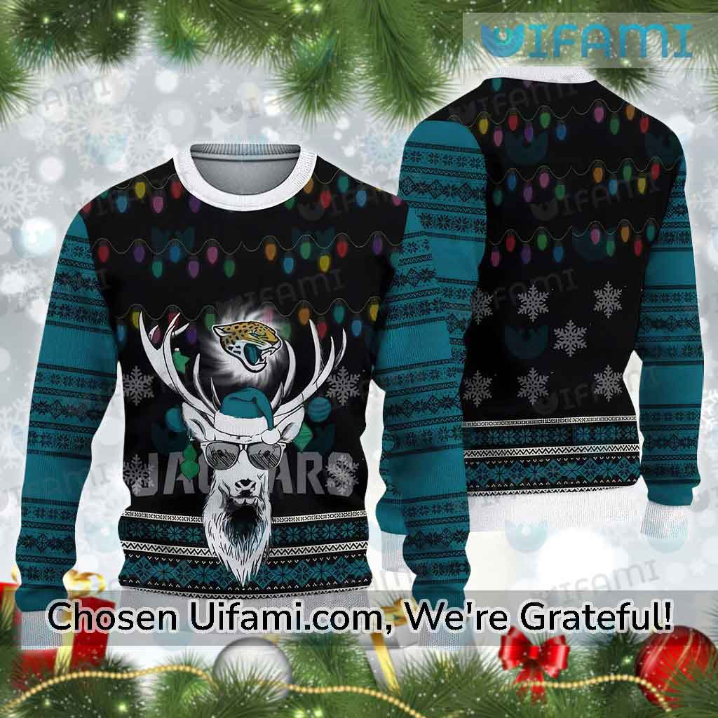 Jacksonville Jaguars Christmas Reindeers Pattern Ugly Christmas Sweater