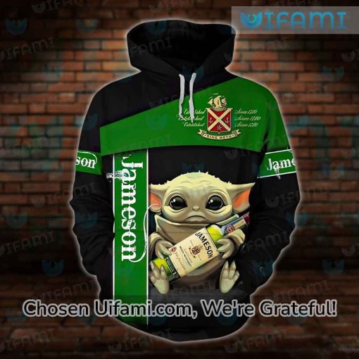 Jameson Whisky Hoodie 3D Inspiring Baby Yoda Gift