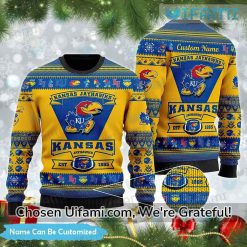Jayhawks Christmas Sweater Custom Excellent Kansas Jayhawks Gift