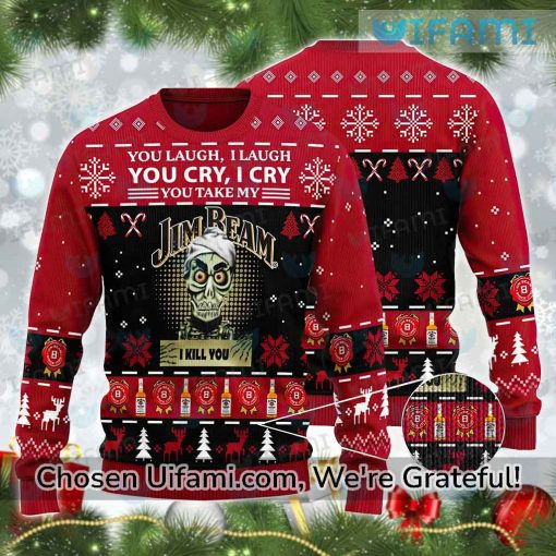 Jim Beam Ugly Christmas Sweater Irresistible Achmed You Cry I Cry Jim Beam Gift