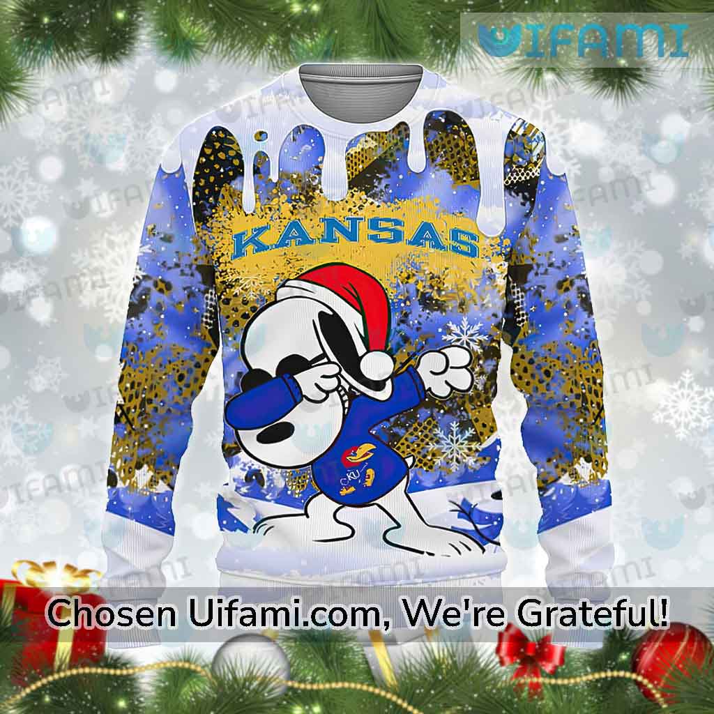 Kansas Jayhawk Christmas Sweater Best-selling Snoopy Jayhawk Gift