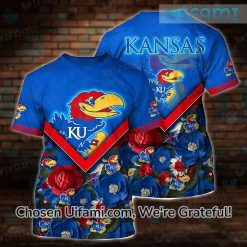 Kansas Jayhawks Football Shirt 3D Famous Jayhawk Gifts