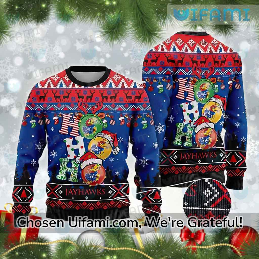 Kansas Jayhawks Ugly Sweater Bountiful Jayhawk Gift