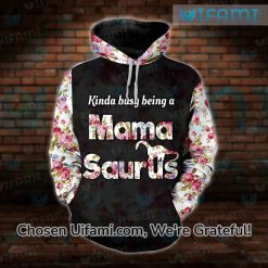 Kinda Busy Being A Mama Saurus Hoodie 3D Playful Mothersday Gift