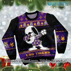 LSU Christmas Sweater Snoopy Best LSU Gifts Exclusive