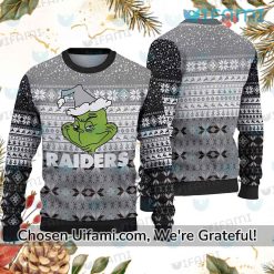 Las Vegas Raiders Christmas Sweater Grinch Raiders Gift For Him