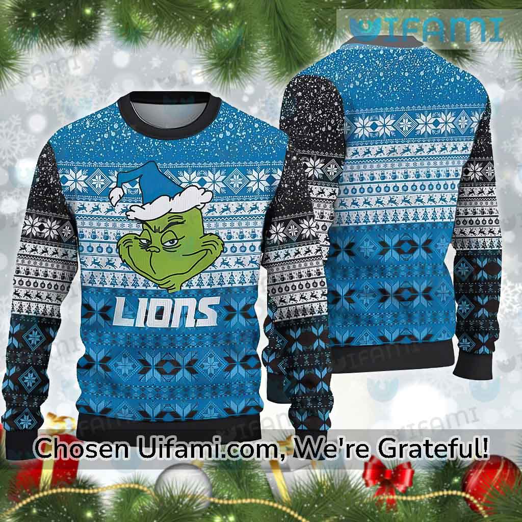 Lions Sweater Brilliant Grinch Detroit Lions Gift - Personalized Gifts:  Family, Sports, Occasions, Trending