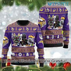 MN Vikings Ugly Sweater Playful Star Wars NFL Vikings Gifts