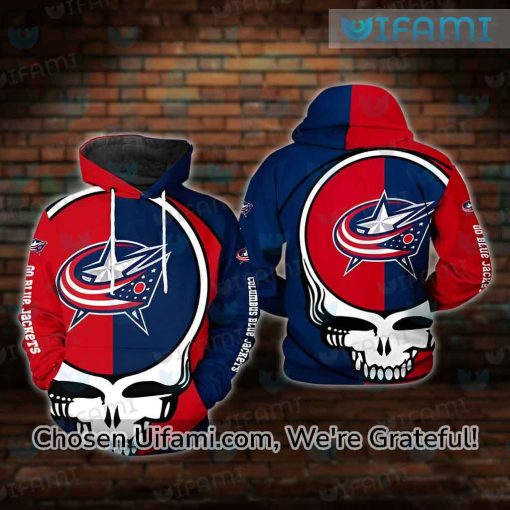 Men’S Columbus Blue Jackets Hoodie 3D Valuable Grateful Dead Gift