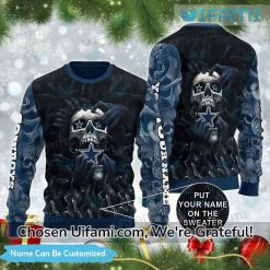 Mens Dallas Cowboys Christmas Sweater Personalized Skull Cowboys Gift