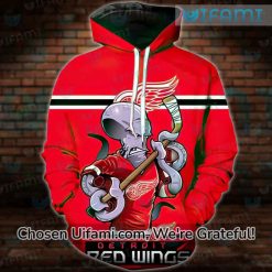 Mens Detroit Red Wings Hoodie 3D Spell binding Mascot Gift Best selling