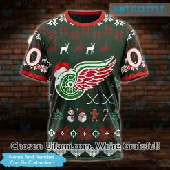 Mens Red Wings Shirt 3D Stunning Custom Detroit Red Wings Christmas Gifts