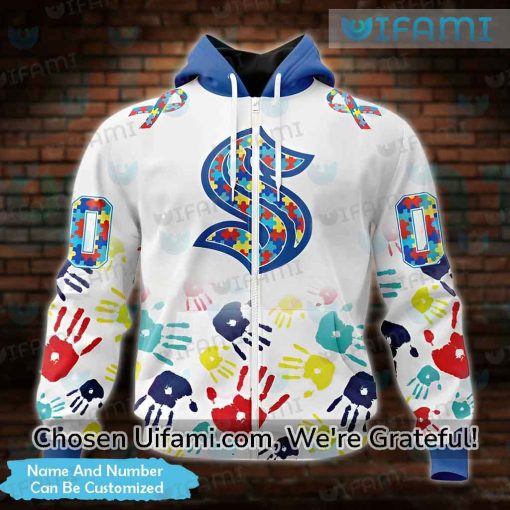 Mens Seattle Kraken Hoodie 3D Custom Autism Gift