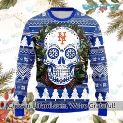 Mets Christmas Sweater Exclusive Sugar Skull NY Mets Gift