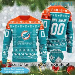 Miami Dolphins Sweater Surprise Personalized Miami Dolphins Gifts