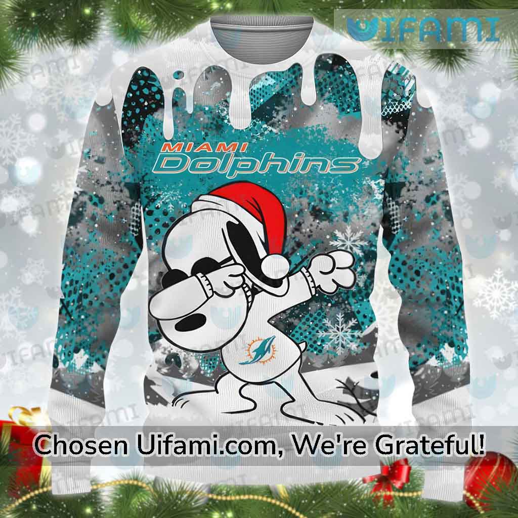 Miami Dolphins Vintage Sweater Snoopy Miami Dolphins Gift