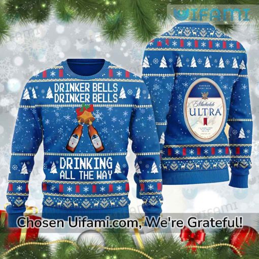 Michelob Ultra Christmas Sweater Best-selling Drinker Bells Michelob Ultra Gift