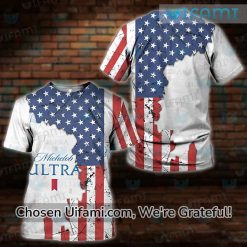 Michelob Ultra Shirt 3D Beautiful USA Flag Michelob Ultra Gift