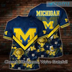 Michigan Dad Shirt 3D Practical Michigan Wolverines Fathers Day Gifts
