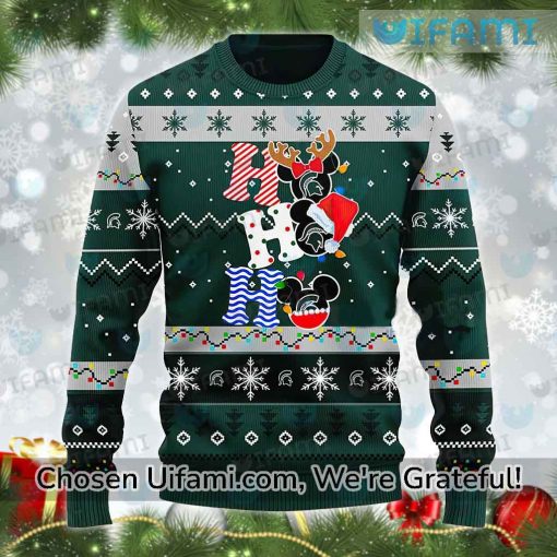 Michigan State Ugly Sweater Exclusive Mickey Michigan State Spartans Gift