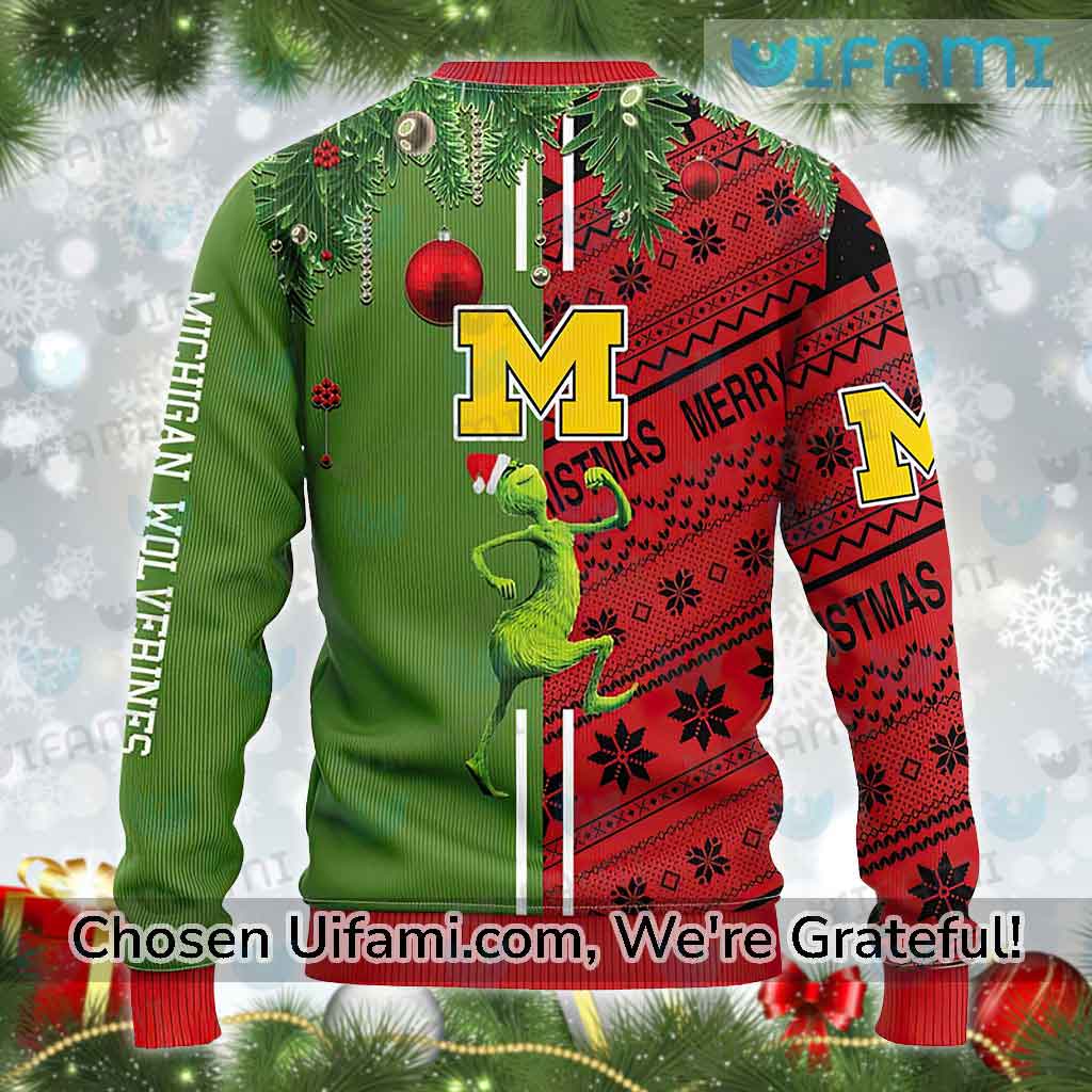 Michigan Sweater Mens Grinch Max Unique Michigan Wolverines Gifts