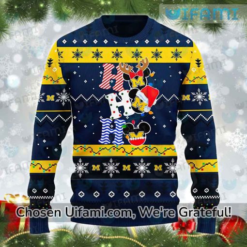 Michigan Sweater Women Latest Mickey Michigan Wolverines Christmas Gifts