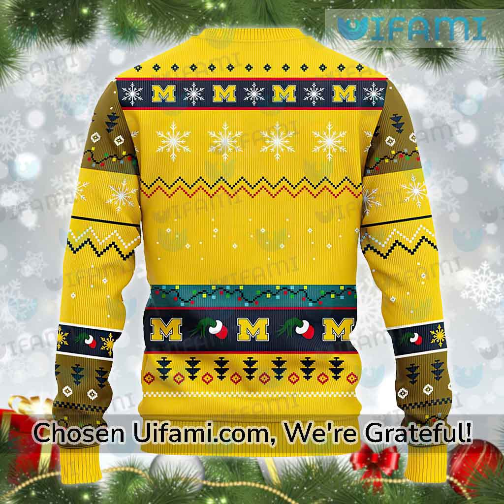 Michigan Wolverines Christmas Sweater Surprising Grinch Michigan Football Gift