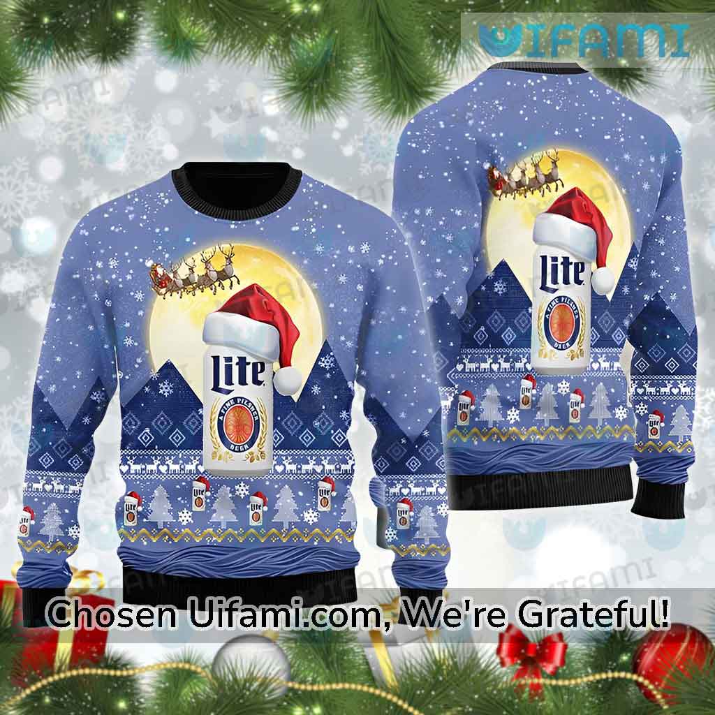 Miller Lite Christmas Sweater New Miller Lite Gift