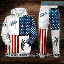 Miller Lite Hoodie 3D Gorgeous USA Flag Gift Exclusive