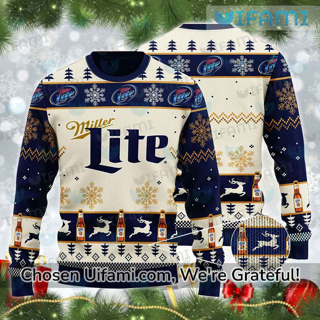 Miller Ugly Christmas Sweater Unexpected Miller Lite Gift