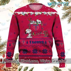 Minnesota Twins Christmas Sweater Terrific Snoopy MN Twins Gift