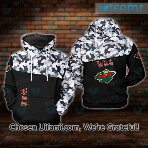 Minnesota Wild Reverse Retro Hoodie 3D Best Camo Gift