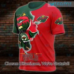 Minnesota Wild T-Shirt 3D Promising Mascot Gift