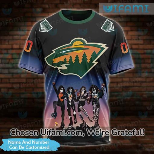 Minnesota Wild Womens Shirt 3D Brilliant Customized Kiss Band Gift