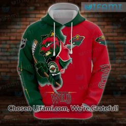 Minnesota Wild Youth Hoodie 3D Fascinating Mascot Gift Best selling