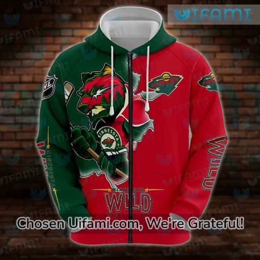 Minnesota Wild Youth Hoodie 3D Fascinating Mascot Gift