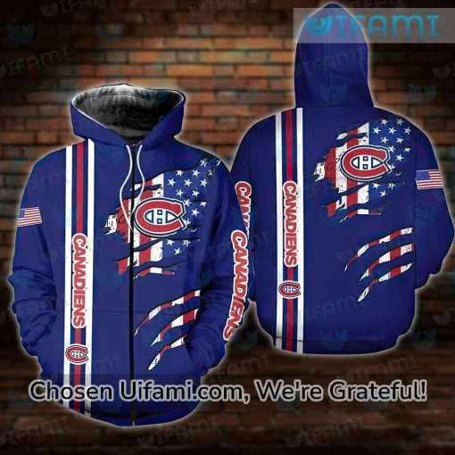 Montreal Canadiens Hoodie 3D Memorable USA Flag Gift