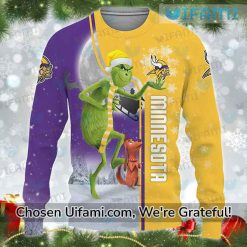NFL Vikings Ugly Sweater Colorful Grinch Max Minnesota Vikings Gift Ideas