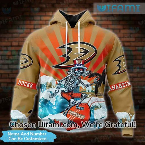 NHL Ducks Hoodie 3D Personalized Skeleton Gift