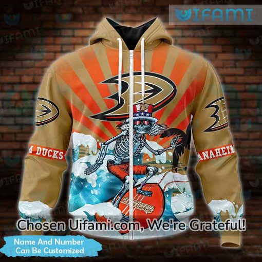 NHL Ducks Hoodie 3D Personalized Skeleton Gift